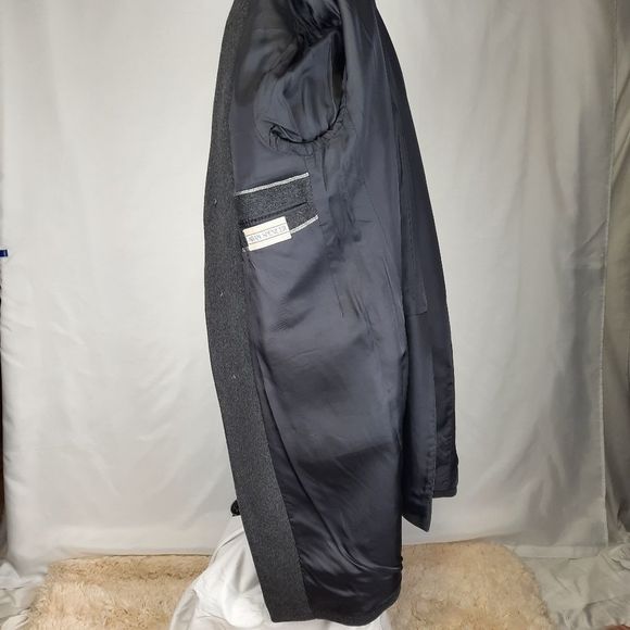 COPY - Adam Spencer wool cashmere top overcoat  40R gray buttons lining pockets… - Picture 9 of 16